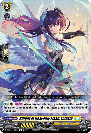 Knight of Heavenly Flash, Eclesia - D-BT04/100 - Common available at 401 Games Canada