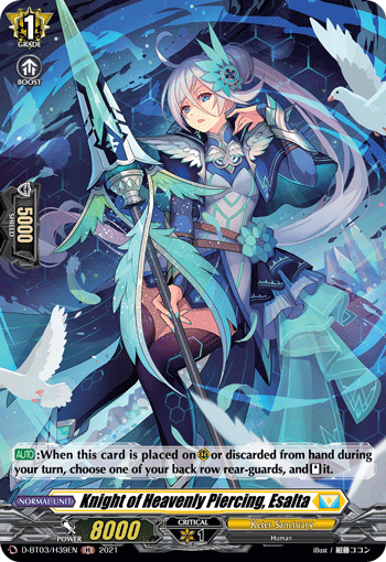 Knight of Heavenly Piercing, Esalta - D-BT03/H39 - Holo Rare available at 401 Games Canada