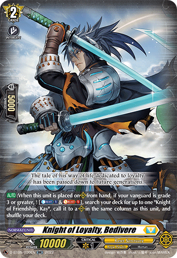 Knight of Loyalty, Bedivere - D-BT05/030 - Double Rare available at 401 Games Canada