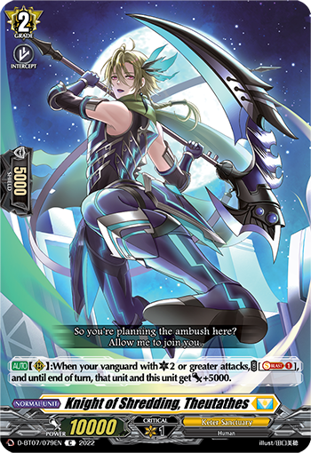 Knight of Shredding, Theutathes - D-BT07/079 - Common available at 401 Games Canada