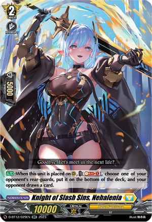 Knight of Slash Sins, Nehalenia - D-BT12/029EN - Double Rare available at 401 Games Canada