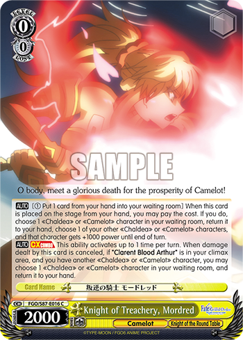 Knight of Treachery, Mordred (Common) available at 401 Games Canada