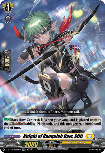 Knight of Vanquish Bow, Sfilt - D-BT09/032 - Double Rare available at 401 Games Canada