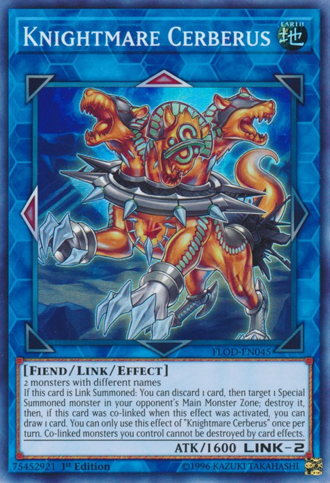 Knightmare Cerberus - FLOD-EN045 - Super Rare - 1st Edition available at 401 Games Canada