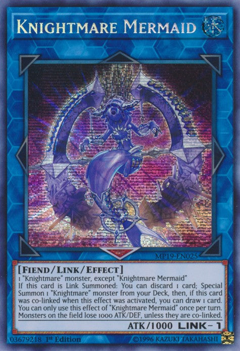 Knightmare Mermaid - MP19-EN025 - Prismatic Secret Rare - 1st Edition available at 401 Games Canada