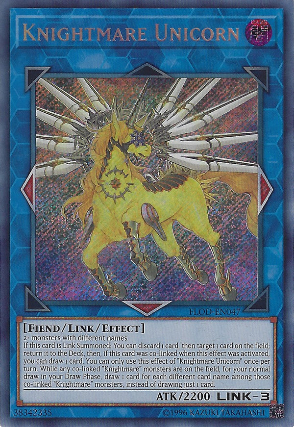 Knightmare Unicorn - FLOD-EN047 - Secret Rare - Unlimited available at 401 Games Canada