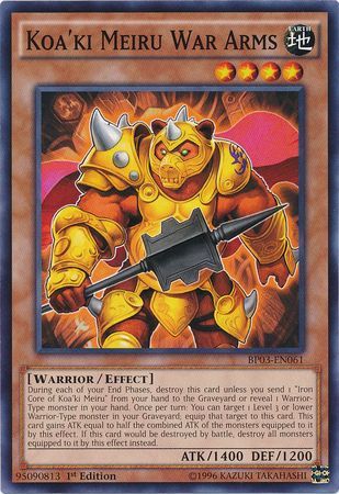 Koa'ki Meiru War Arms (Shatterfoil) - BP03-EN061 - Shatterfoil Rare - 1st Edition available at 401 Games Canada