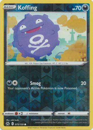 Koffing - 075/159 - Common - Reverse Holo available at 401 Games Canada