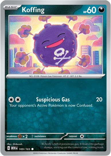 Koffing - 109/165 - Common available at 401 Games Canada