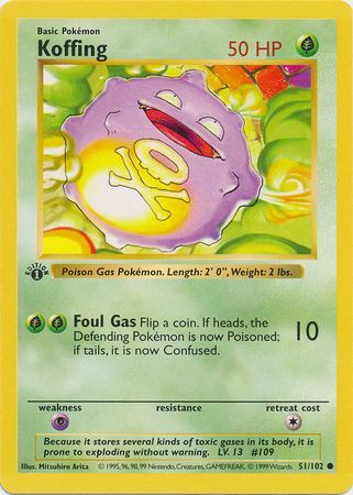 Koffing - 51/102 - Common - 1st Edition available at 401 Games Canada