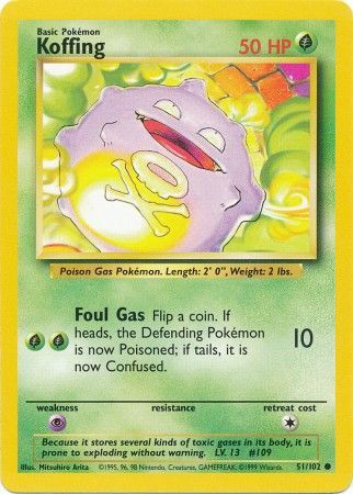 Koffing - 51/102 - Common - Unlimited available at 401 Games Canada