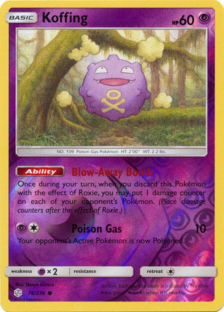 Koffing - 76/236 - Common - Reverse Holo available at 401 Games Canada