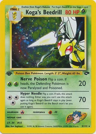 Koga's Beedrill - 9/132 - Holo - 1st Edition available at 401 Games Canada