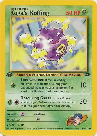 Koga's Koffing - 48/132 - Uncommon - 1st Edition available at 401 Games Canada