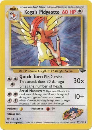 Koga's Pidgeotto - 27/132 - Rare - Unlimited available at 401 Games Canada