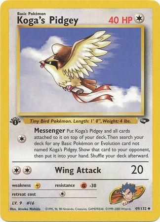 Koga's Pidgey - 49/132 - Uncommon - 1st Edition available at 401 Games Canada