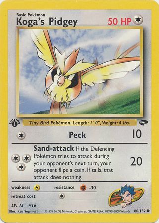 Koga's Pidgey - 80/132 - Common - 1st Edition available at 401 Games Canada