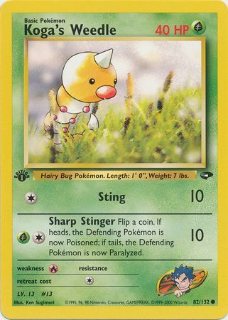 Koga's Weedle - 82/132 - Common - 1st Edition available at 401 Games Canada