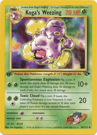 Koga's Weezing - 50/132 - Uncommon - 1st Edition available at 401 Games Canada