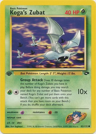 Koga's Zubat - 83/132 - Common - 1st Edition available at 401 Games Canada