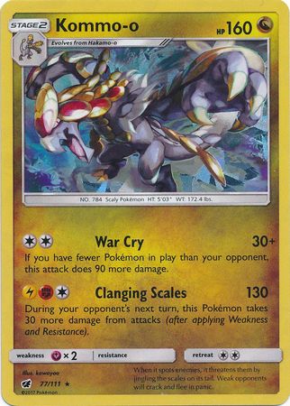 Kommo-o - 77/111 - Shattered Holo Rare - Theme Deck Exclusive available at 401 Games Canada