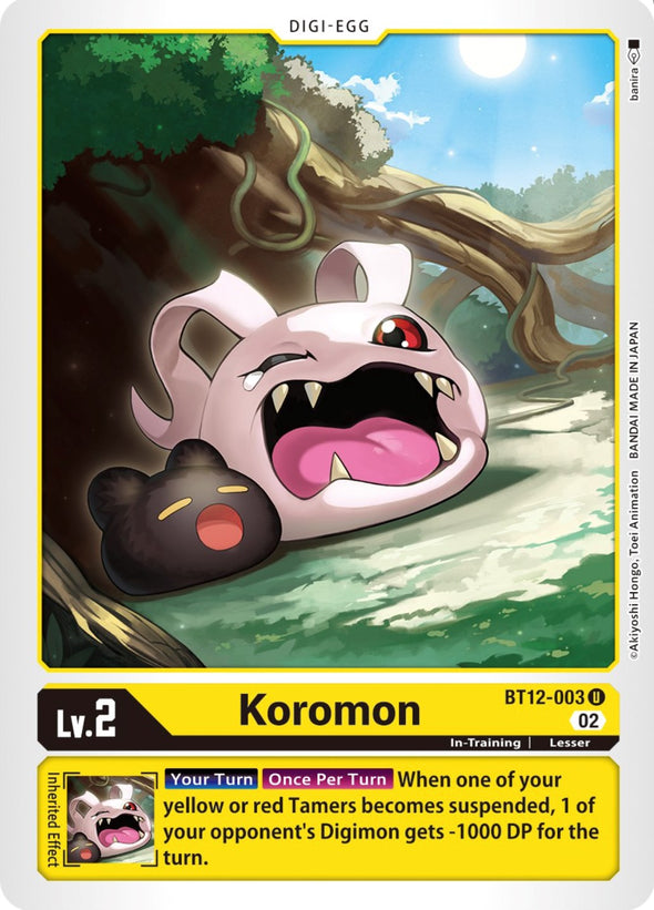 Koromon - BT12-003 - Uncommon available at 401 Games Canada