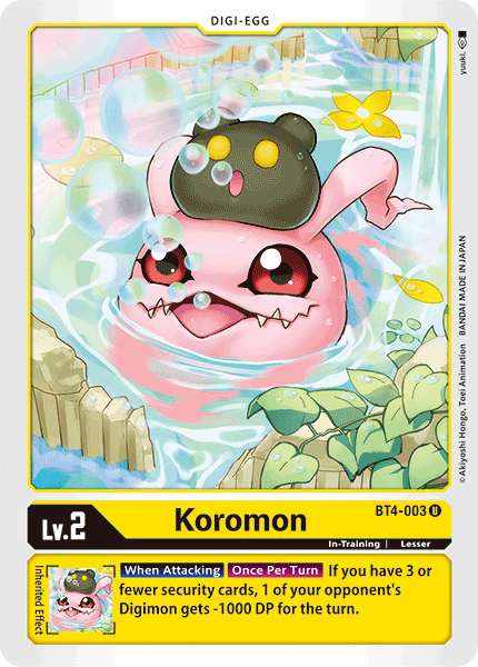 Koromon - BT4-003 - Uncommon available at 401 Games Canada