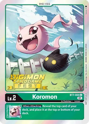 Koromon - BT7-004 - (Digimon Card Game Fest 2022) available at 401 Games Canada