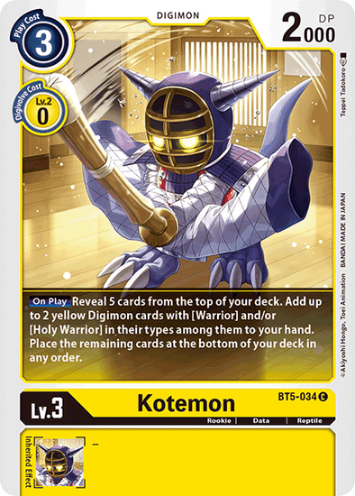 Kotemon - BT5-034 - Common available at 401 Games Canada