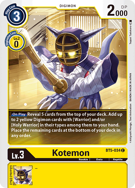 Kotemon - BT5-034 - Common available at 401 Games Canada