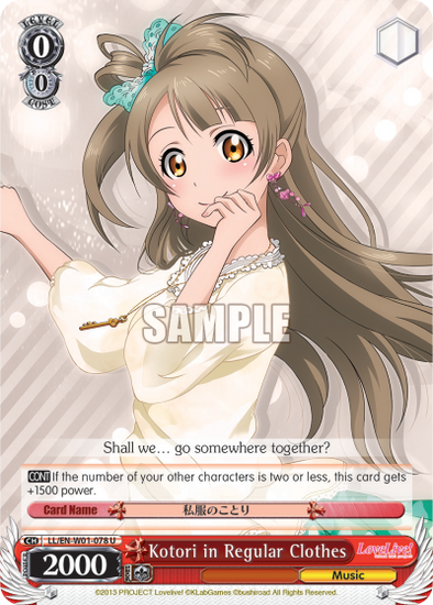 Kotori in Regular Clothes - LL/EN-W01-078 - Uncommon available at 401 Games Canada