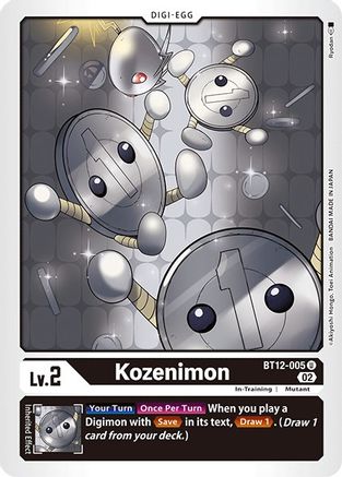 Kozenimon - BT12-005 - Uncommon available at 401 Games Canada