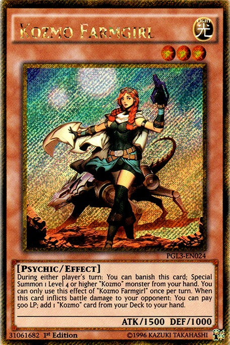 Kozmo Farmgirl - PGL3-EN024 - Gold Secret Rare - 1st Edition available at 401 Games Canada