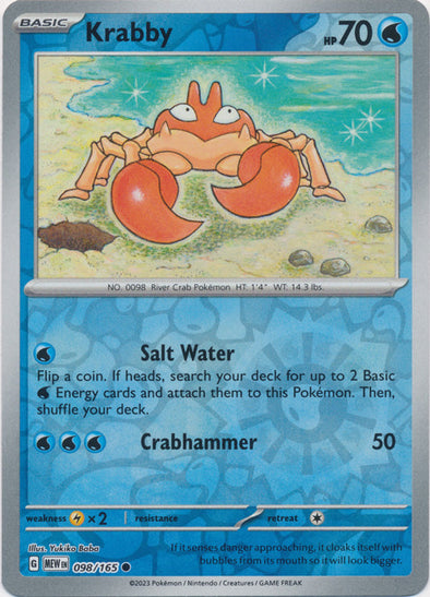 Krabby - 098/165 - Common - Reverse Holo available at 401 Games Canada