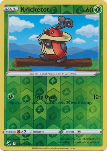 Kricketot - 010/159 - Common - Reverse Holo available at 401 Games Canada