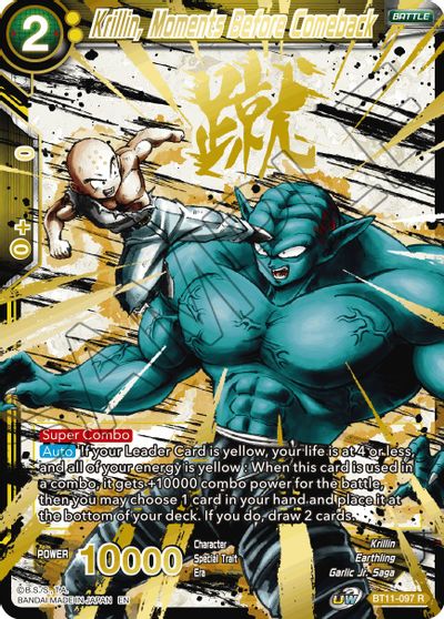 Krillin, Moments Before Comeback - BT11-097 - Rare (Alternate Art) (Foil) available at 401 Games Canada