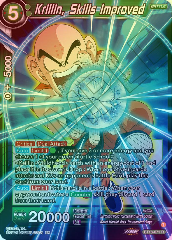 Krillin, Skills Improved - BT18-071 - Rare (Foil) available at 401 Games Canada