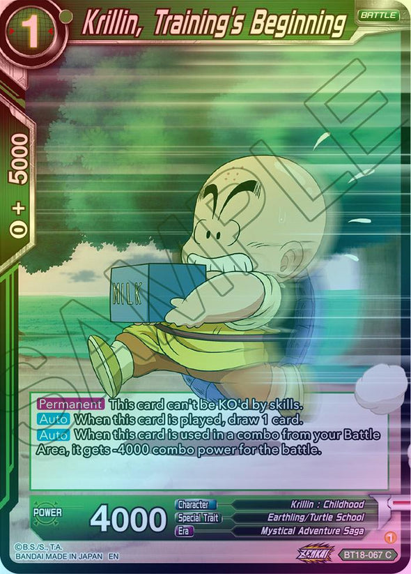 Krillin, Training's Beginning - BT18-067 - Common (Foil) available at 401 Games Canada