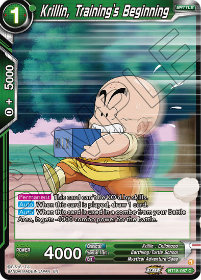 Krillin, Training's Beginning - BT18-067 - Common available at 401 Games Canada