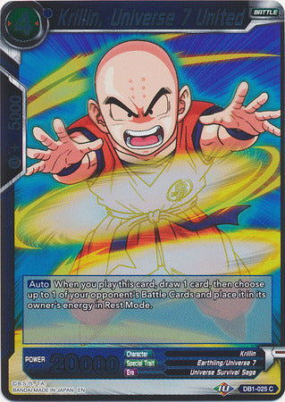 Krillin, Universe 7 United - DB1-025 - Common (FOIL) available at 401 Games Canada