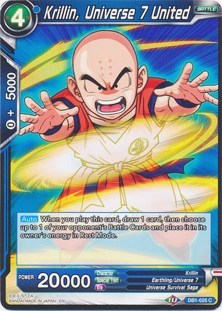 Krillin, Universe 7 United - DB1-025 - Common available at 401 Games Canada