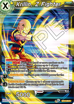 Krillin, Z Fighter - BT17-086 - Rare available at 401 Games Canada