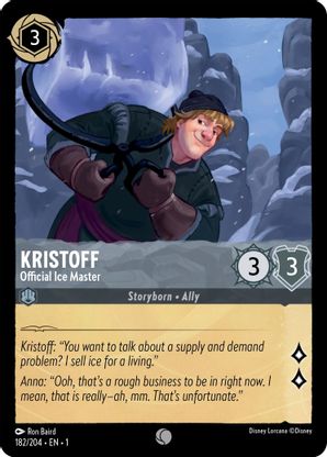 Kristoff (Official Ice Master) - 182/204 - Common available at 401 Games Canada