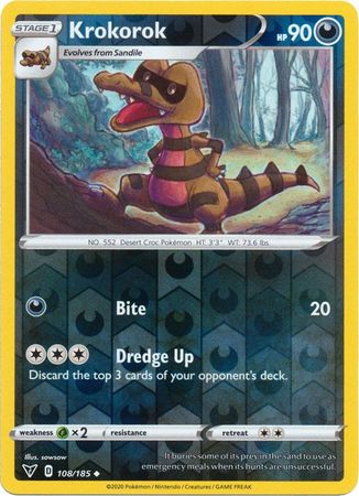 Krokorok - 108/185 - Uncommon - Reverse Holo available at 401 Games Canada