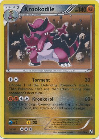 Krookodile - 65/114 - Holo Rare - Reverse Holo available at 401 Games Canada