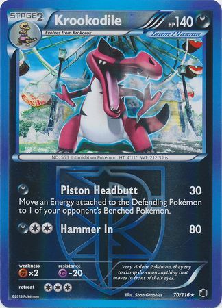 Krookodile - 70/116 - Rare - Reverse Holo available at 401 Games Canada