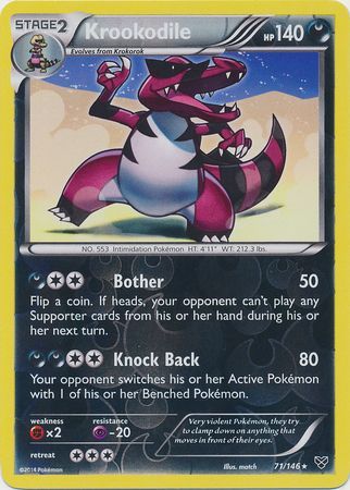 Krookodile - 71/146 - Rare - Reverse Holo available at 401 Games Canada