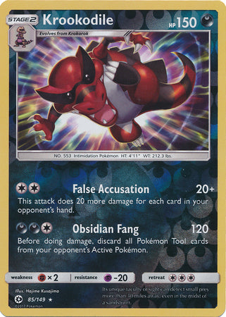 Krookodile - 85/149 - Holo Rare - Reverse Holo available at 401 Games Canada