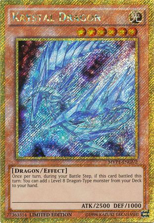 Krystal Dragon - MVP1-ENGV2 - Gold Secret Rare - Limited Edition available at 401 Games Canada