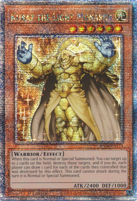Kuraz the Light Monarch - RA04-EN133 - Quarter Century Secret Rare - 1st Edition
